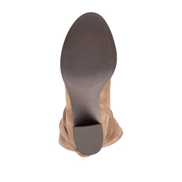 🆕 JOURNEE COLLECTION ANEIL KNEE-HIGH BOOTS IN FAUX SUEDE Taupe Suede Size 7 - Picture 8 of 13